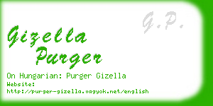 gizella purger business card